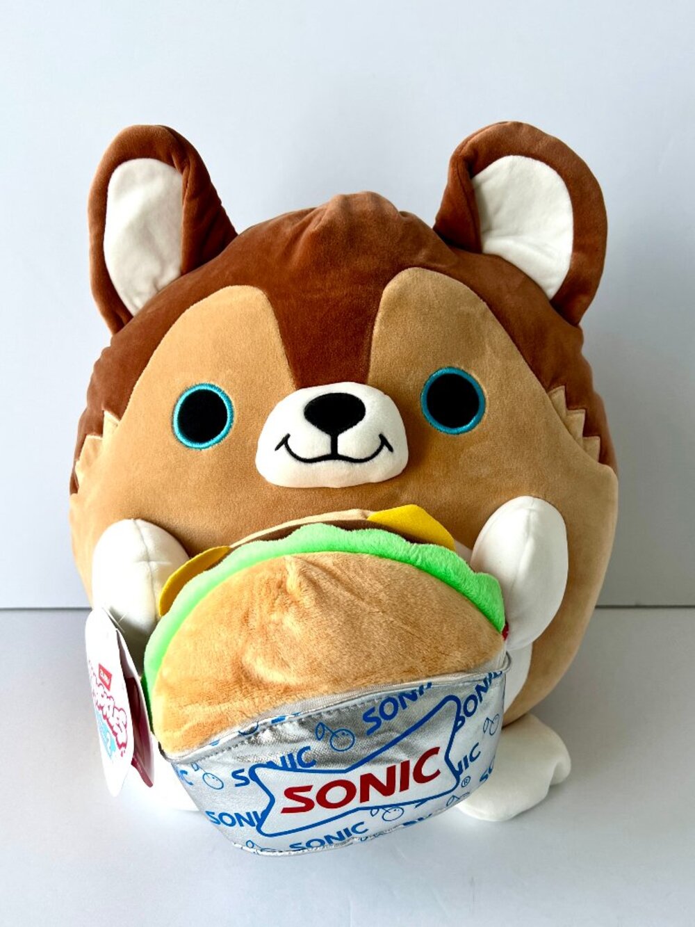 Zuru Snackles Series 2 Super Sized 14" Lucas Sonic Burger Plush Puppy Dog NWTS